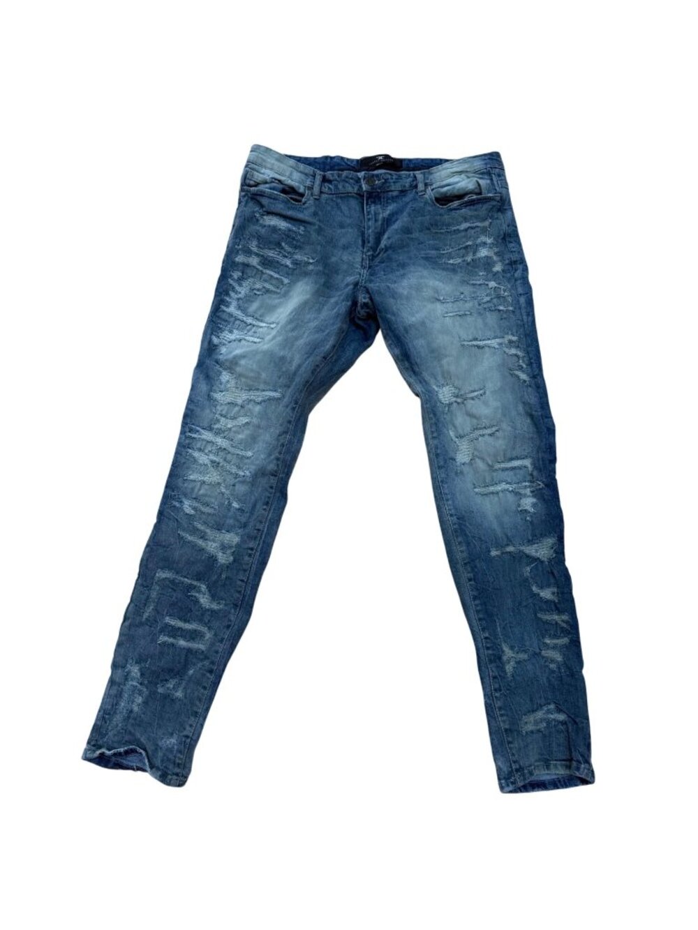 Jordan Craig Men's Distressed Jeans 38x34 Legacy Blue Denim Sean Fit Faded Y2K